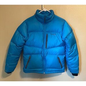 Columbia Titanium Puffer Jacket Youth 14/16 Blue Winter Coat Down Insulated